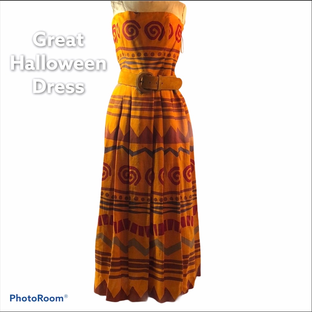 Vtg 80s Ellen Tracy strapless dress 👗
